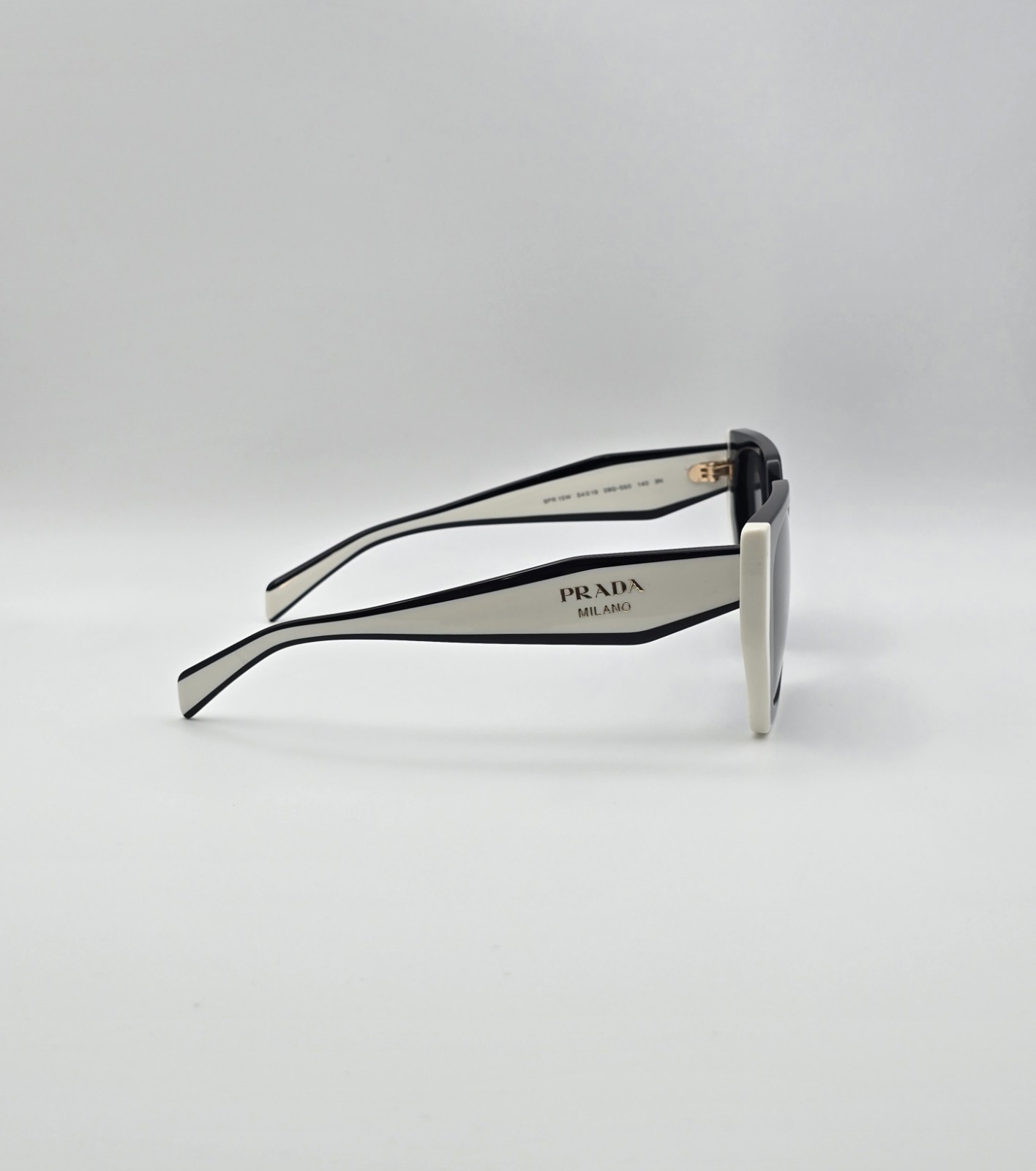 Prada PR15WS 09Q-5S0 Black / Talc – Dark Grey Lens 54mm Sunglasses