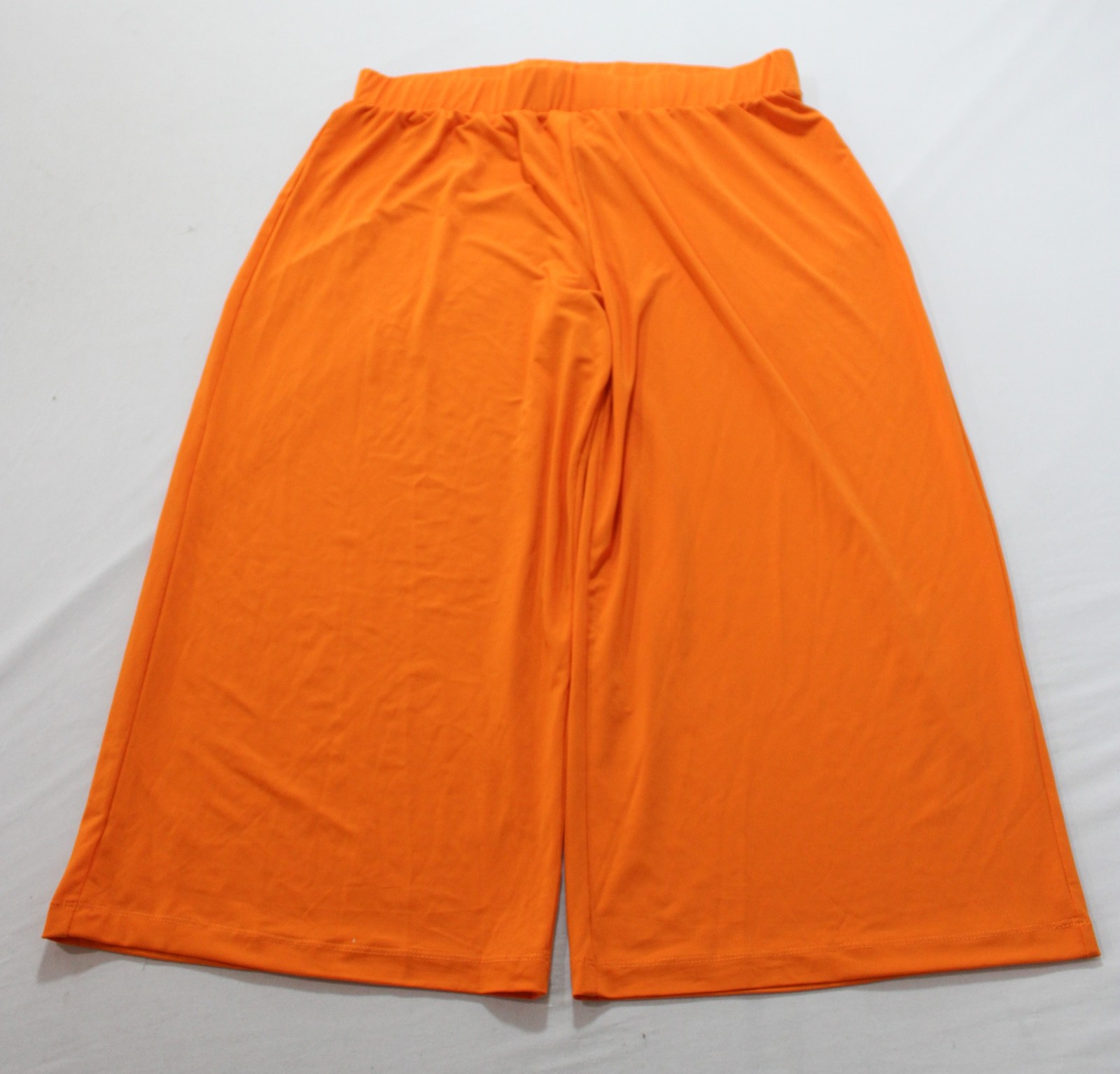Jessica London Women’s Stretch Knit Wide Leg Crop Pants EJ3 Orange Size 18/20
