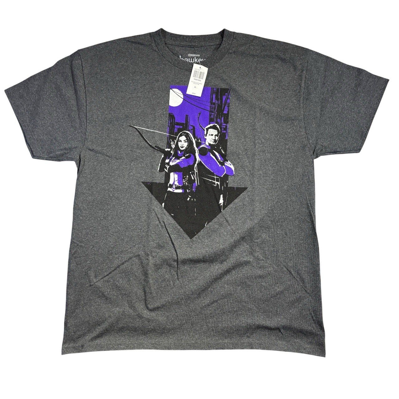 Disney Marvel Studios Hawkeye TV Show Clint Kate Bishop Gray XL Graphic T-Shirt