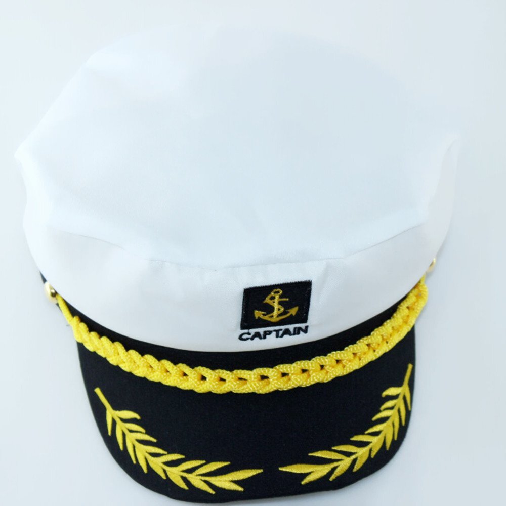 Soochat Captain Hat Nautical Sailor Skipper Hat Ship Yacht Boat Sailor Navy M…
