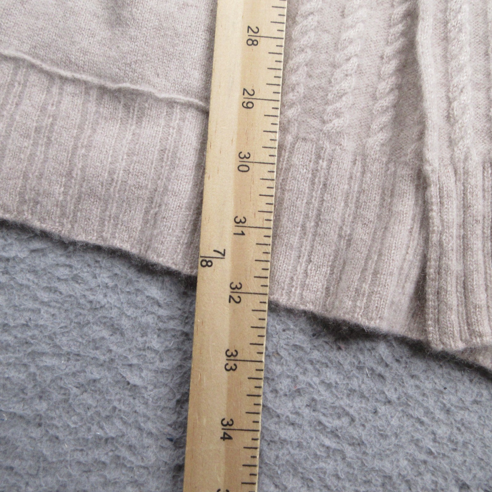 Kenar Long Cardigan Sweater Womens Large Beige 100% Cashmere Knit Open Front