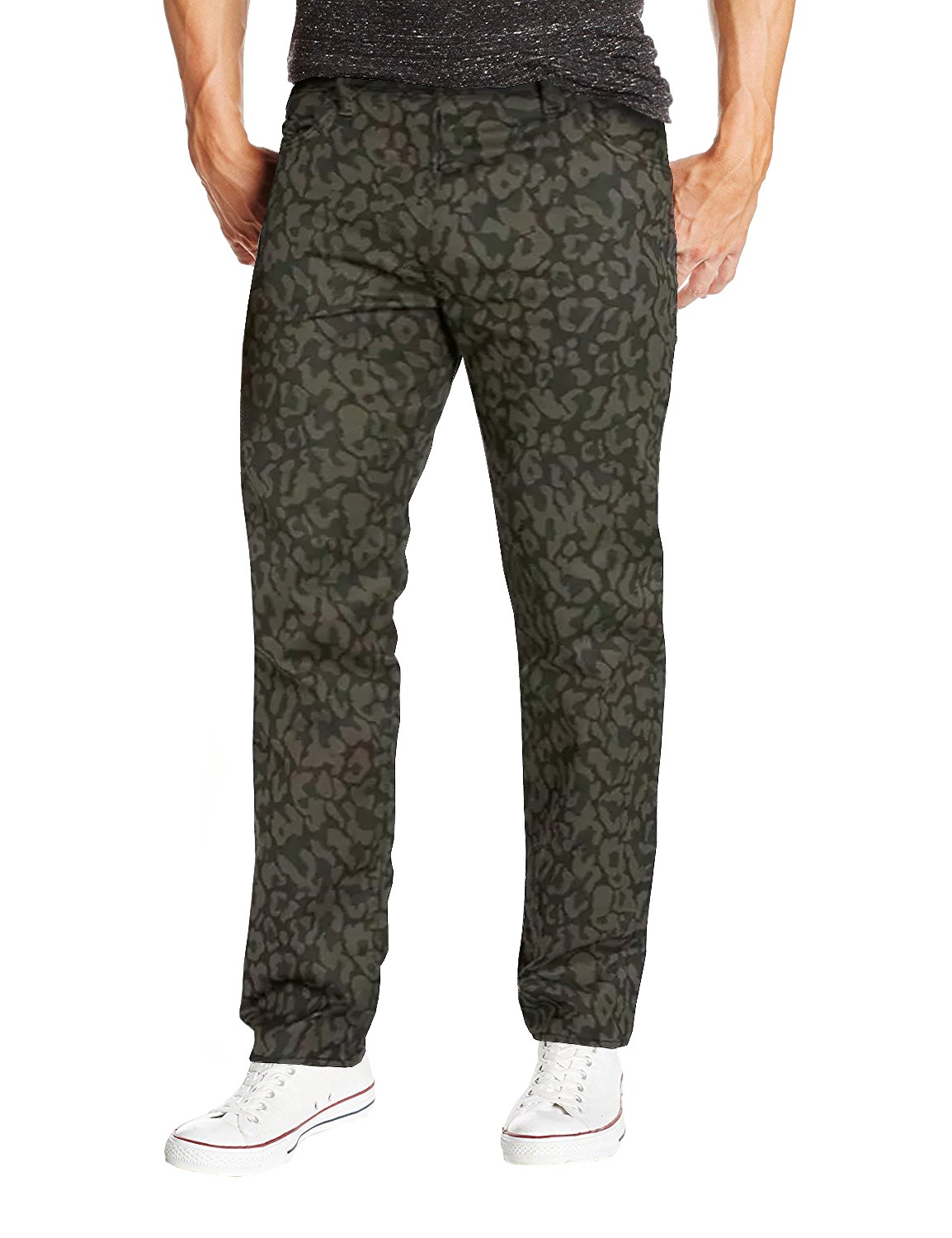 Levi’s Men’s 501 Original Fit Bubble Leopard Print Camo Pattern Jeans 36W x 30L