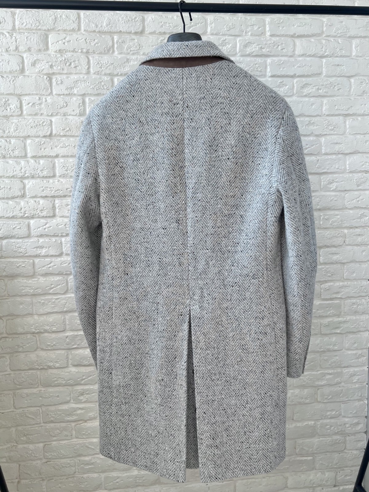 Loro Piana Martingala Cashmere Storm System Knit Gray Coat Jacket Men’s 50
