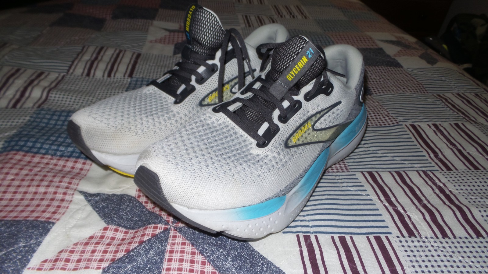 EXCELLENT! BROOKS Glycerin 21 Coconut Forged Iron Shoes Sneakers Mens Size 10 D