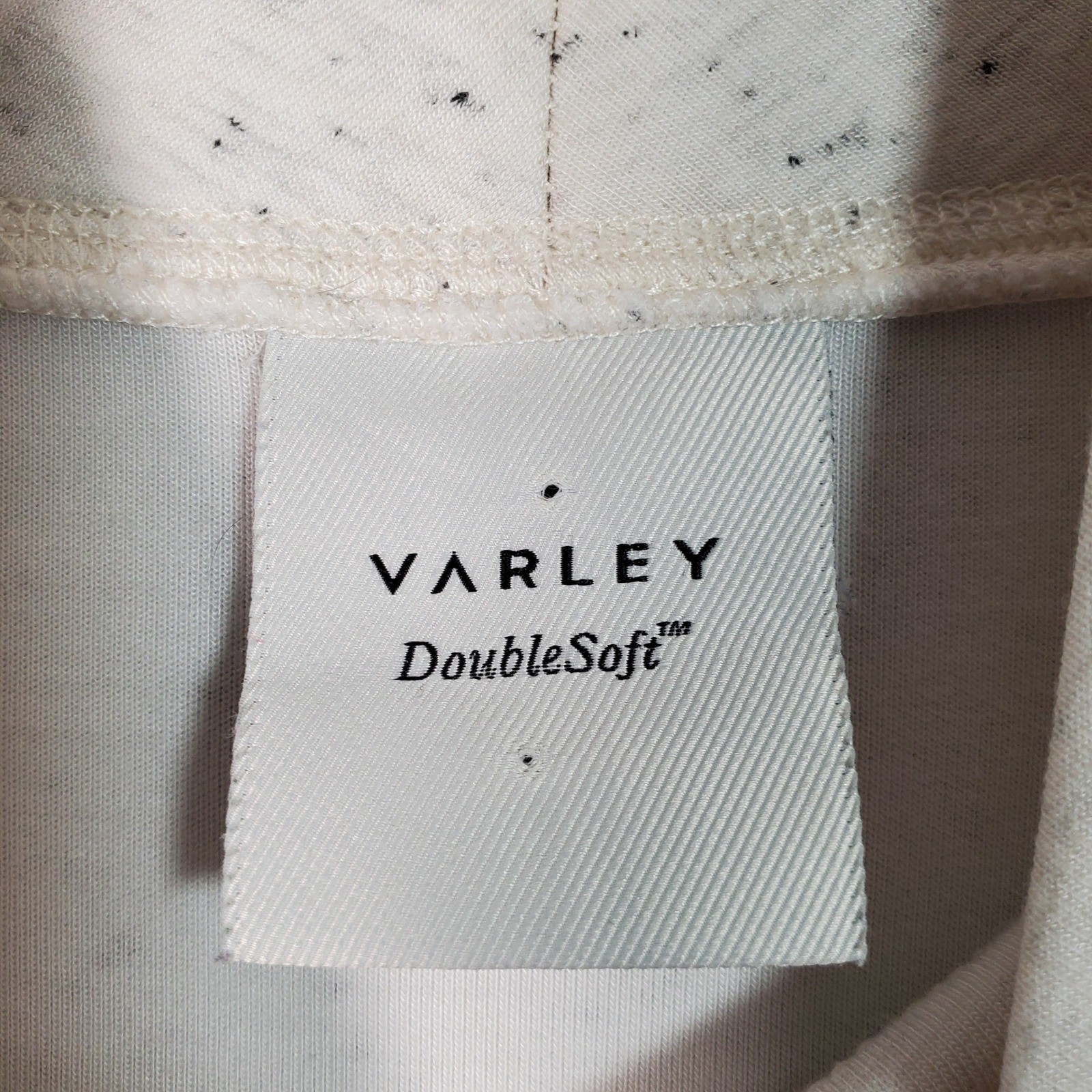 Varley Oakdale Sweatshirt Womens XS Cream Speckled DoubleSoft Athleisure Cozy