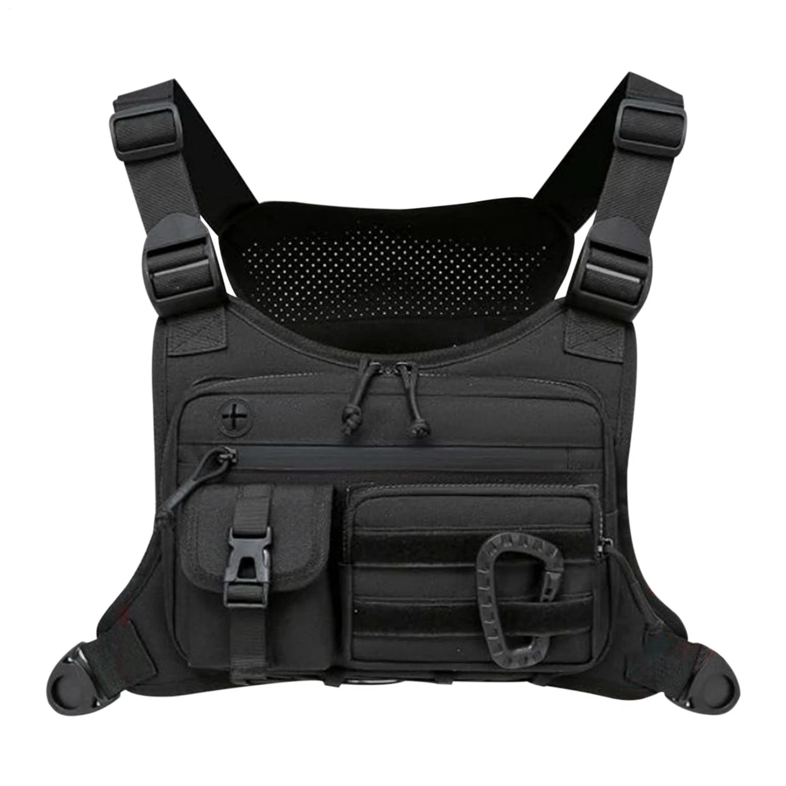 Sport Running Combat Chest Rig Bag Front Pouch Recon Kit Pack Protective Vest