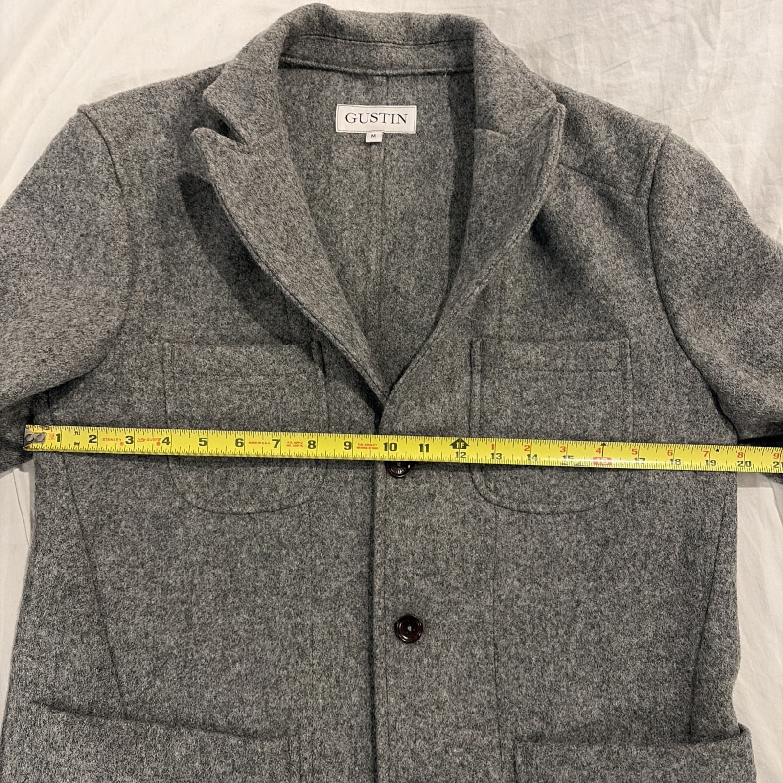 New Gustin 100% Wool Felt City Jacket Men’s Size M Made In USA