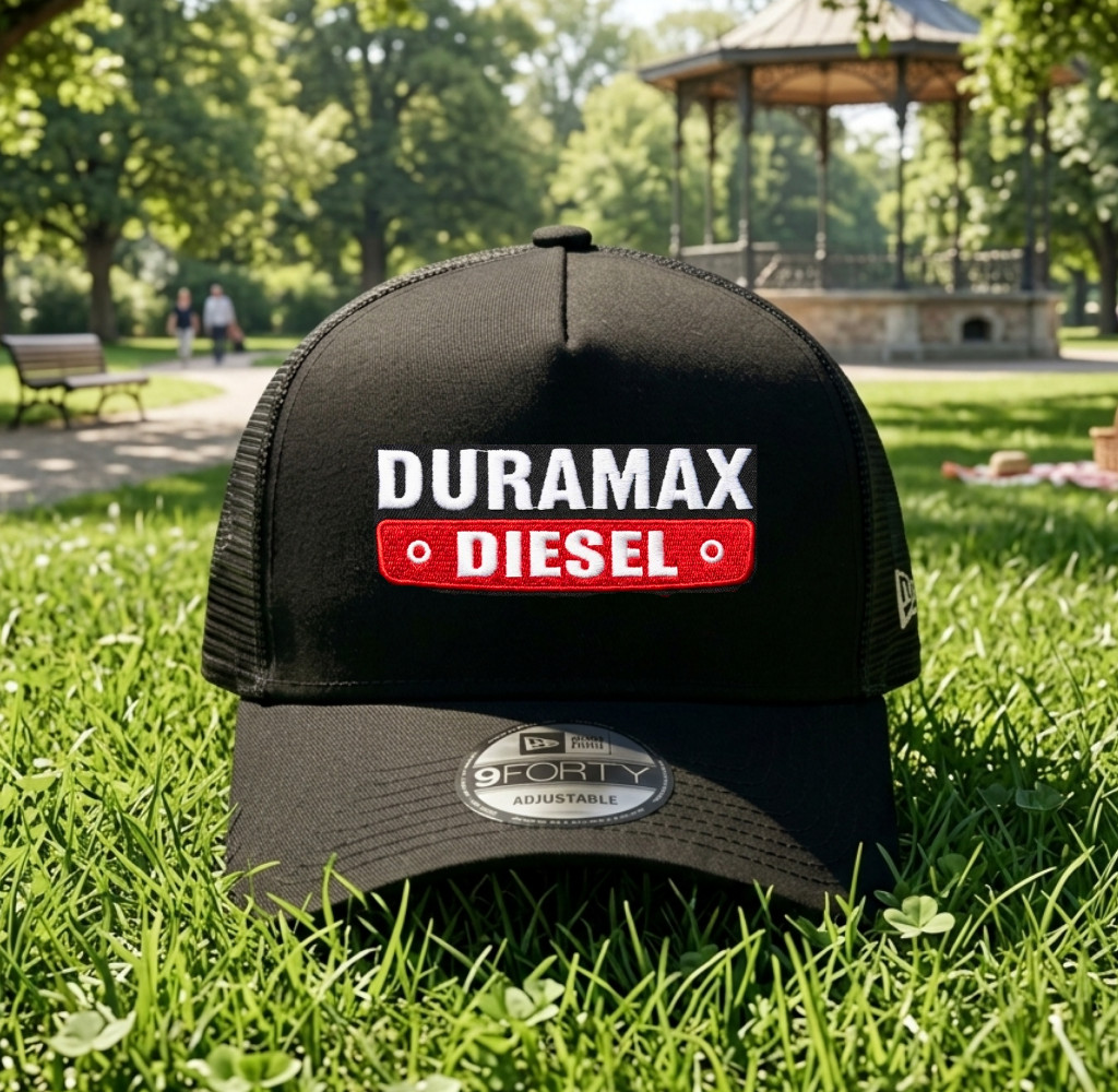 Duramax Diesel Logo Embroidered Trucker Hat Snapback Mesh Back Cap