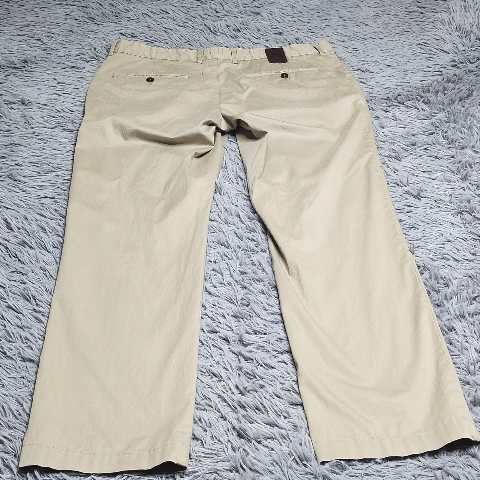 Alberto Chino Pants Mens 35×30 Hemmed Beige Cooler Ceramica Cotton Modern Fit