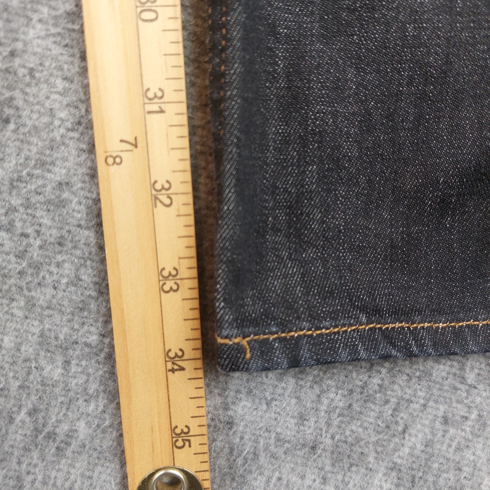 Hudson Women’s 28 (30×34) Carly Flap Straight Jeans Blue Low Rise Stretch Denim