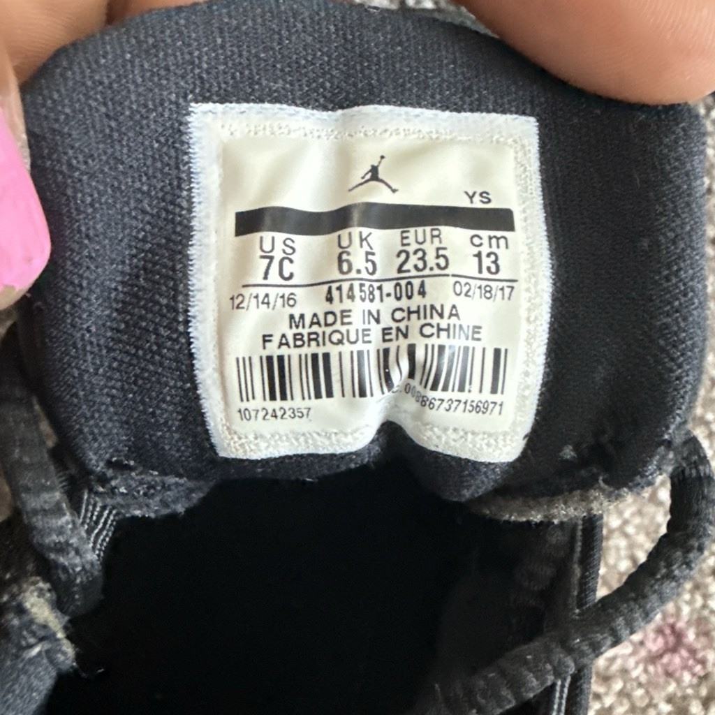 Jordan Air Jordan 13 Mid Top Sneaker Black/Red Toddler US 7C 414581-004