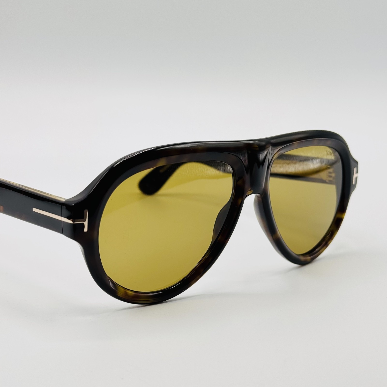 Tom Ford Sunglasses Icon FT1225 52N Havana Brown Pilot Brown Lens 59mm New