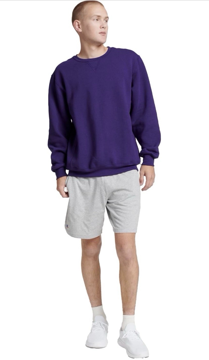 Russell Athletic Men’s Dri-Power Fleece Crew Sweatshirt Cotton Blend Sz M-No Tag