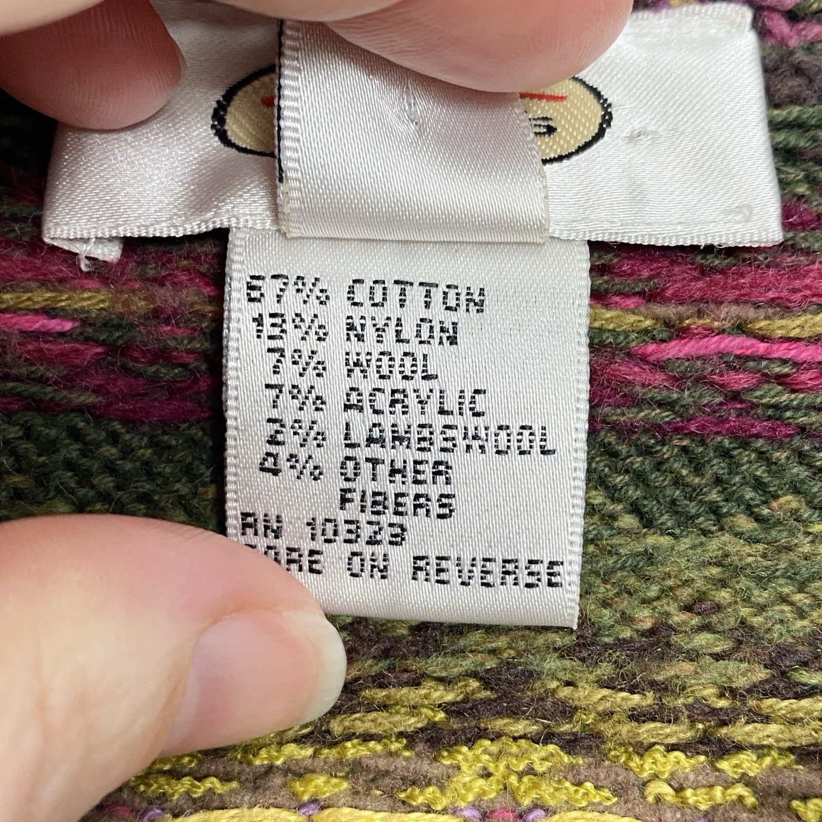 Talbots Cardigan Sweater Womens Medium Vintage Cotton Blend Striped Cabincore