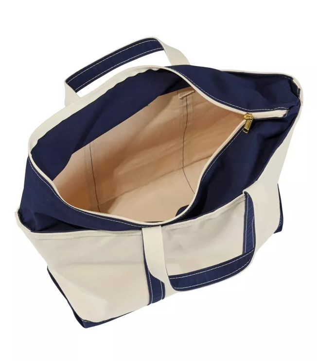 L.L.Bean Boat and Tote, Zip-Top, Large – Blue