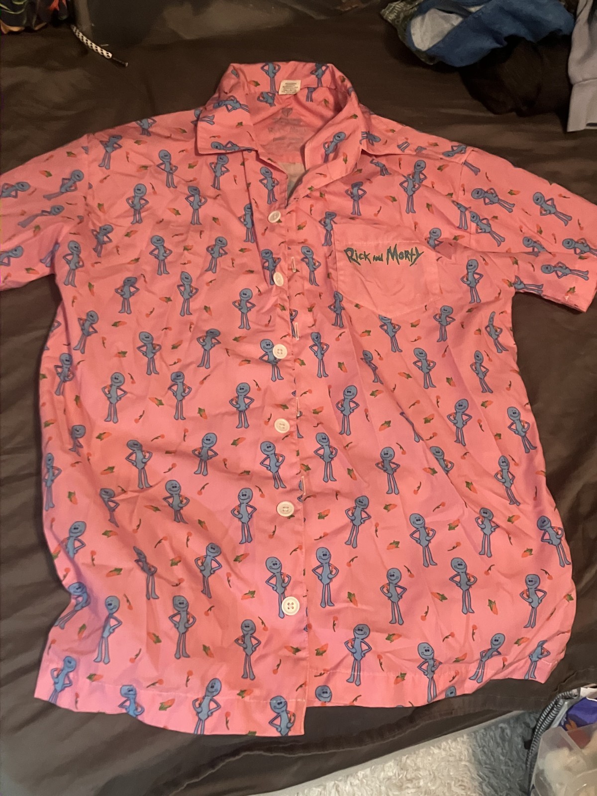 Rick & Morty – OUT OF PRINT Designer T-Shirt Adult Swim Pink Medium Warner Bros