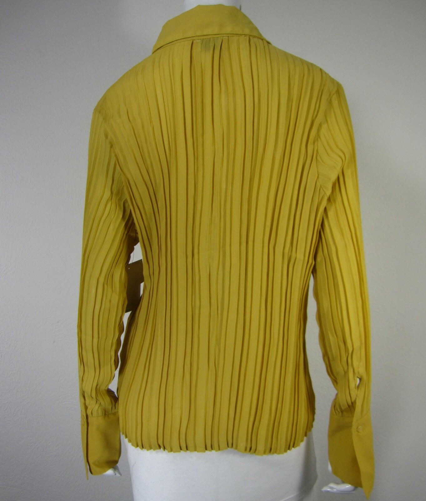 DRESS U II By SHARON NWT Long Sleeve Button Down Blouse Plus Size 1X Yellow 251