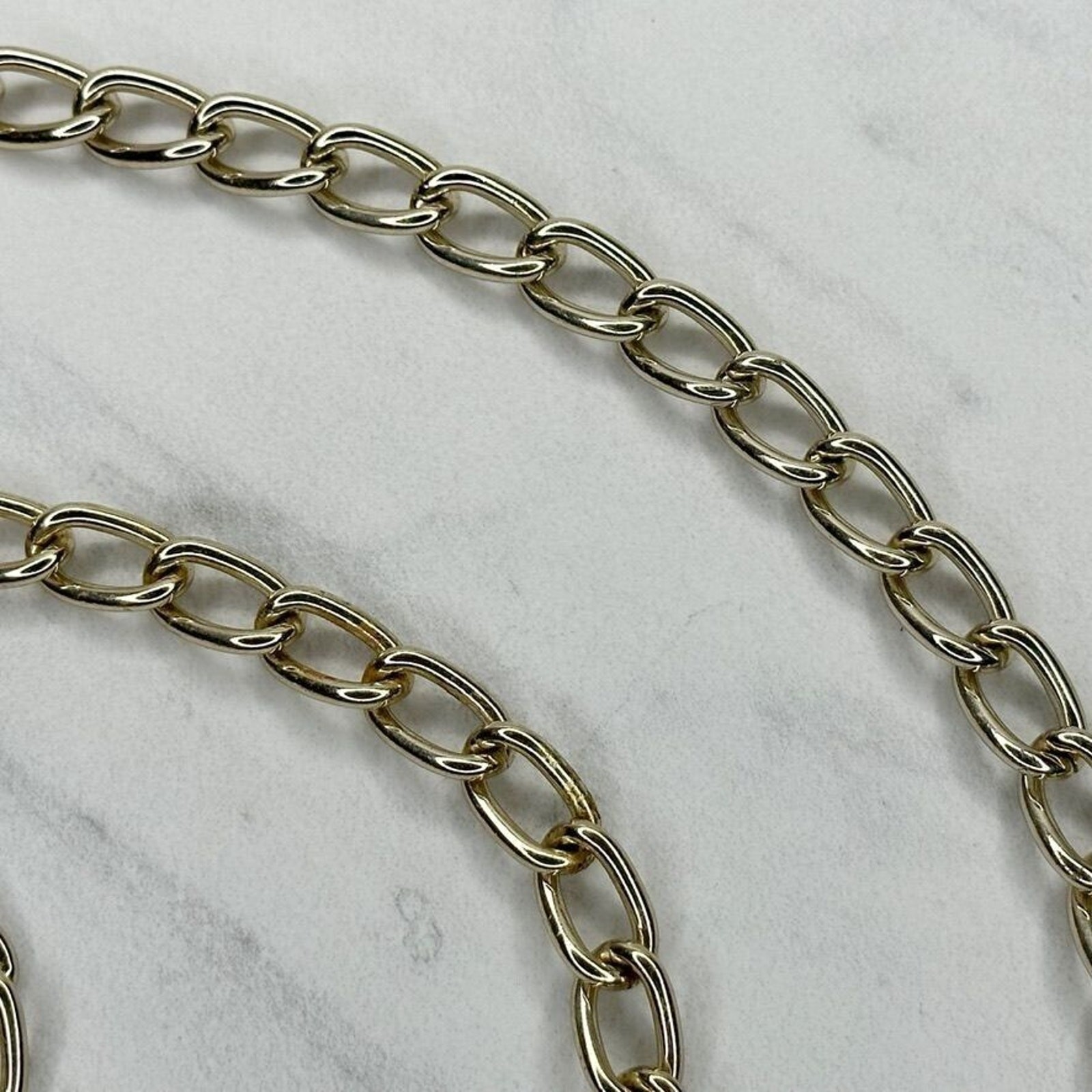 Gold Tone Chain Link Purse Handbag Replacement Strap – 47.5″