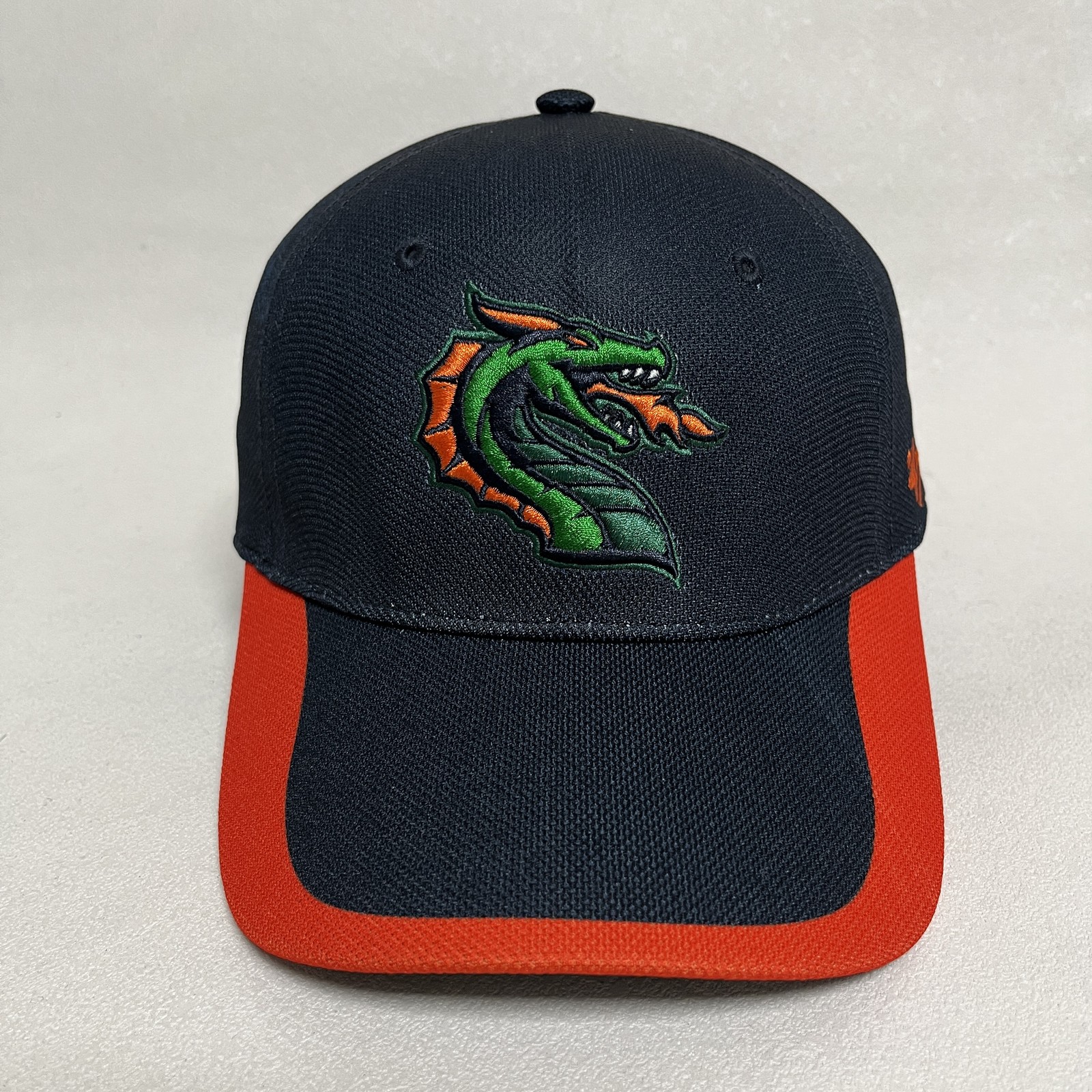 ’47 Seattle Dragons Fitted Cap Navy Orange Curved Brim XFL Hat