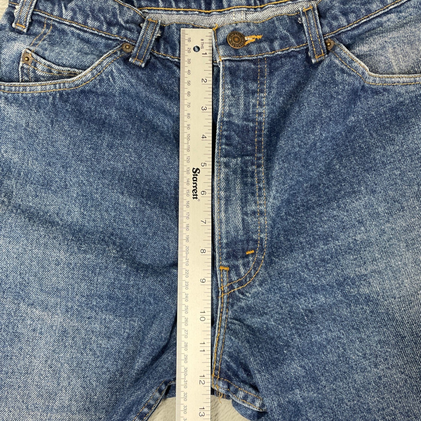 Vintage 80s Levi’s 540 Jeans Mens 36×29 Blue Made in USA Brown Leather Tab Tag