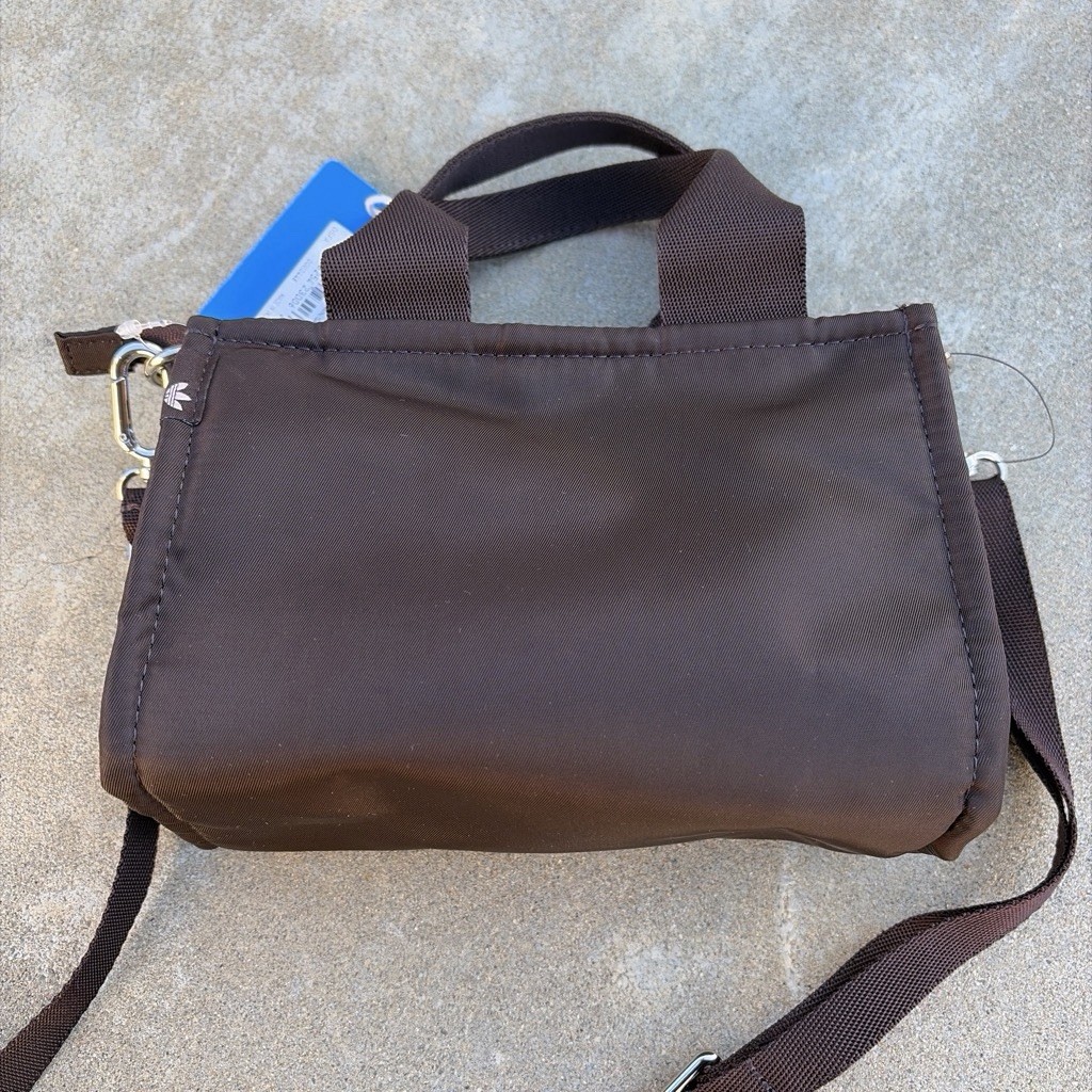 NWT adidas Originals Micro Mini Tote Bag – Aurora Coffee Brown Sandy Pink JL4075