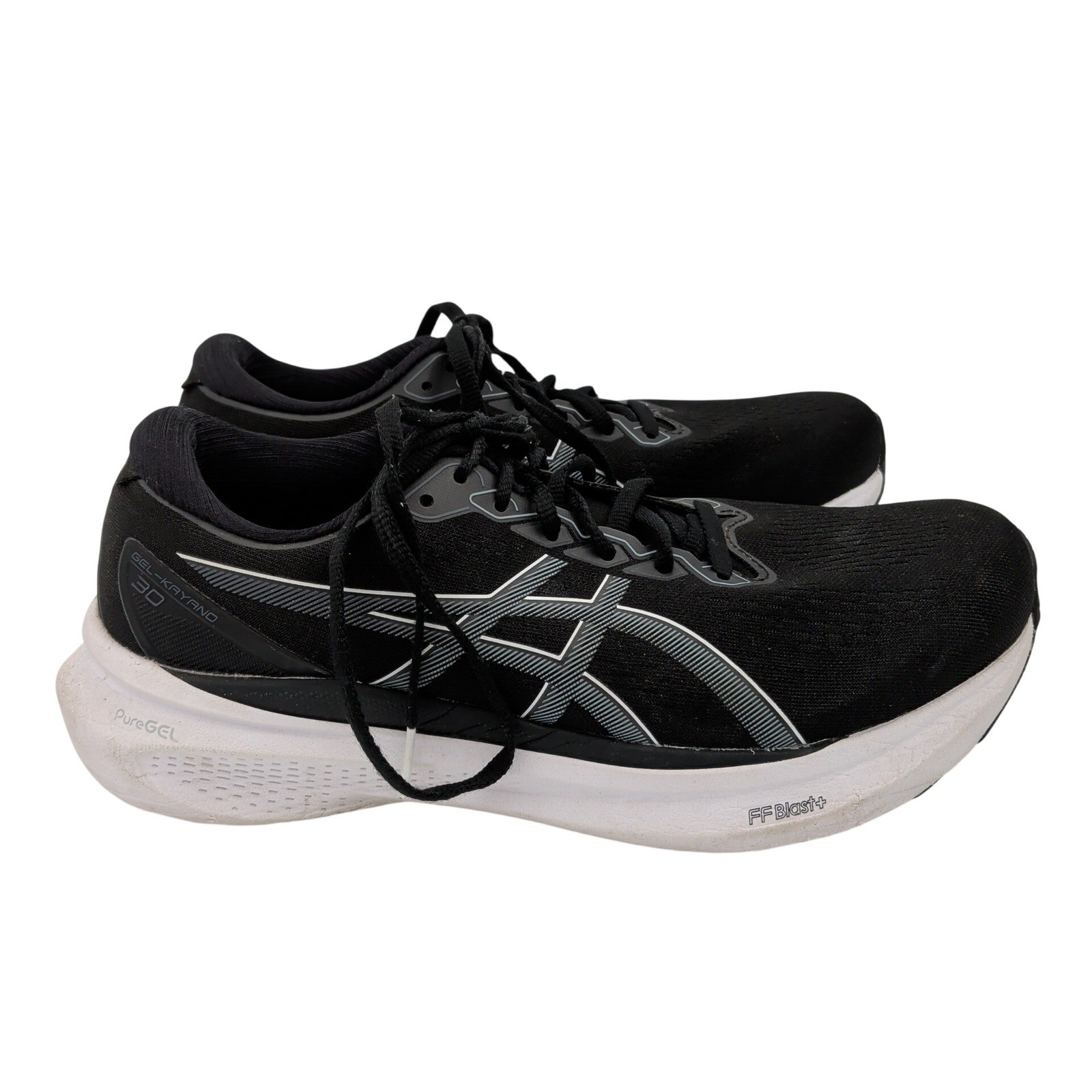 ASICS GEL-Kayano 30 Womens Running Shoes Black White 1012B357 Size 9.5