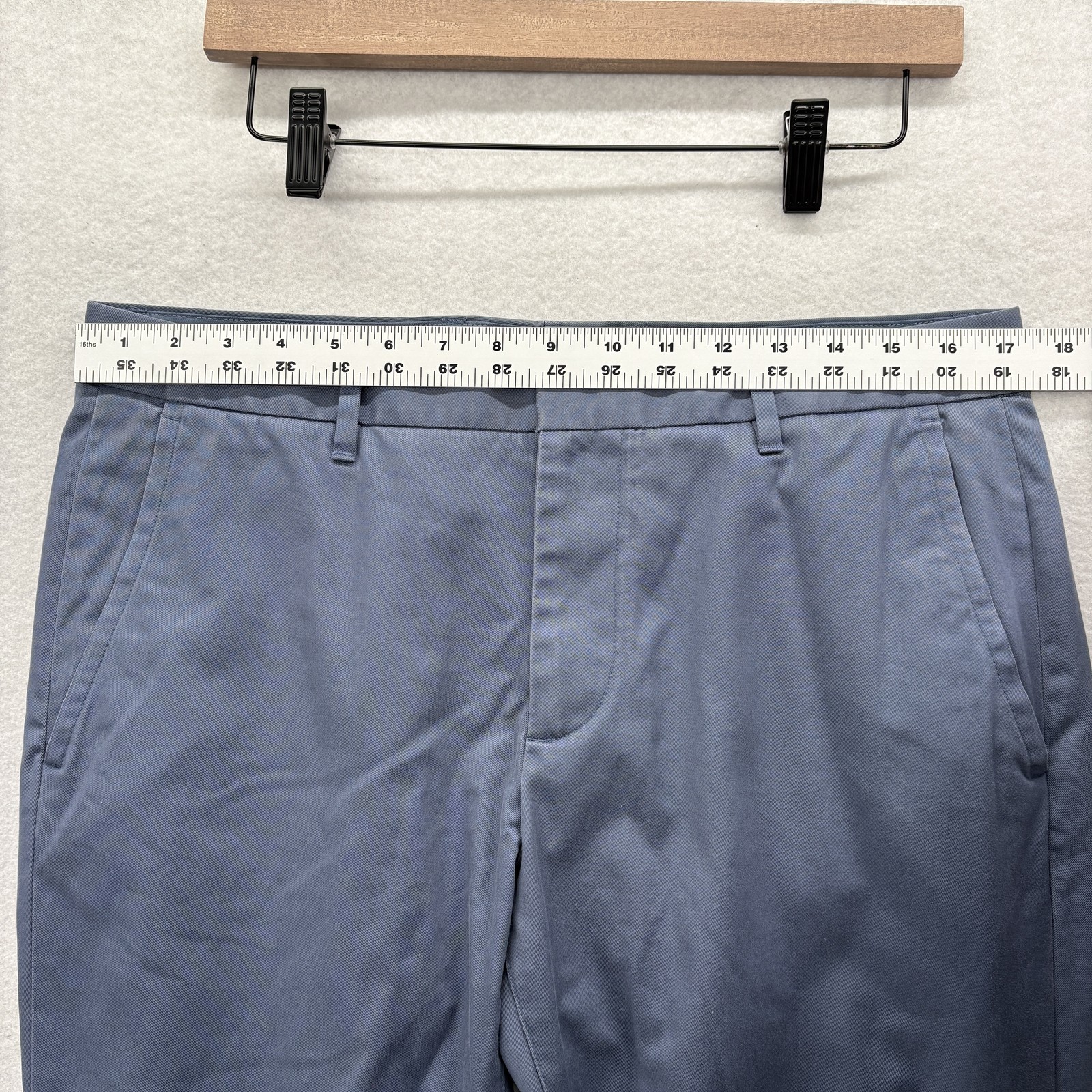Bonobos Chino Pants Mens 33×30 Blue Stretch Straight Flat Front Preppy