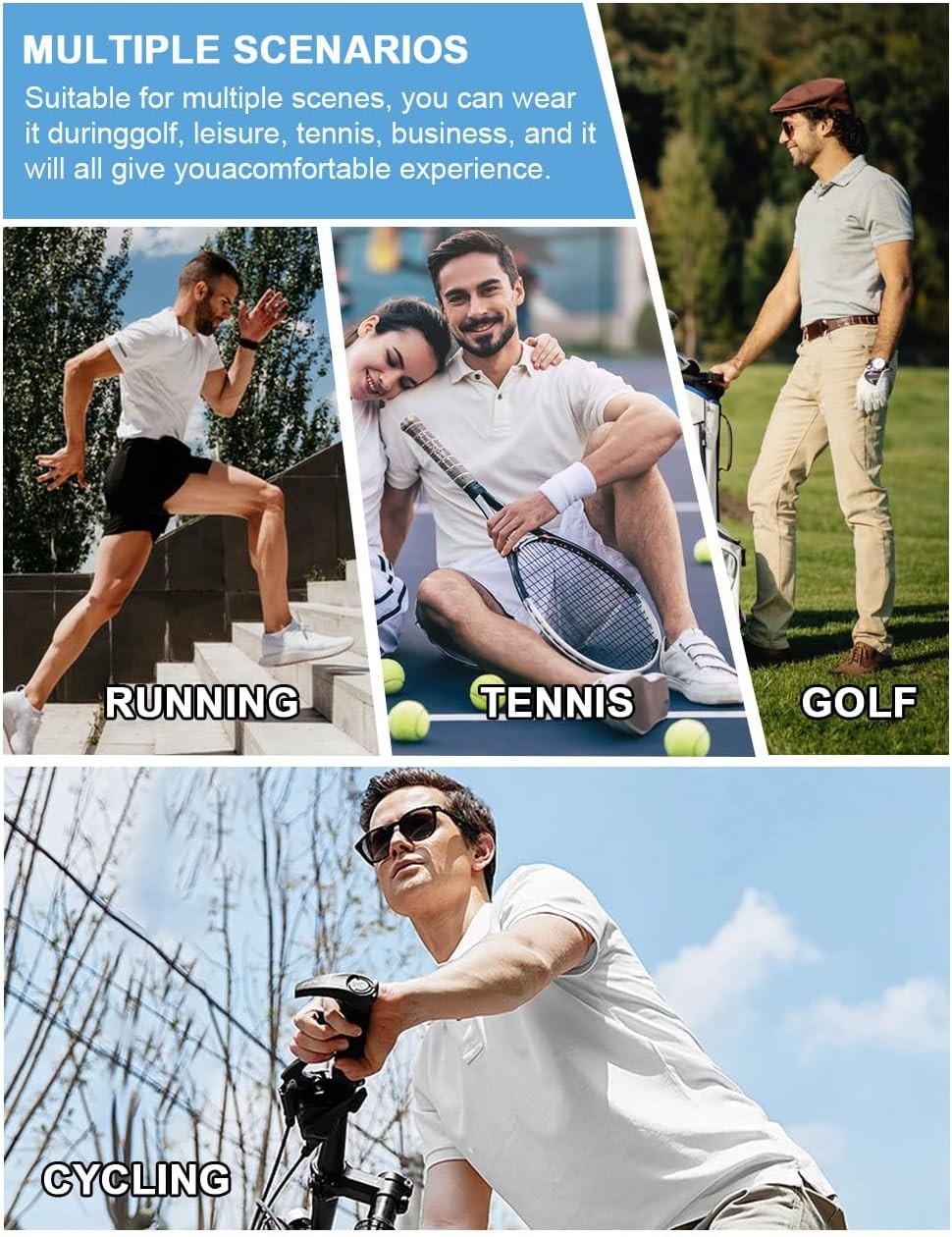 Men’s Dry Fit Golf Polo Shirt – Moisture Wicking Performance Short Sleeve Tee