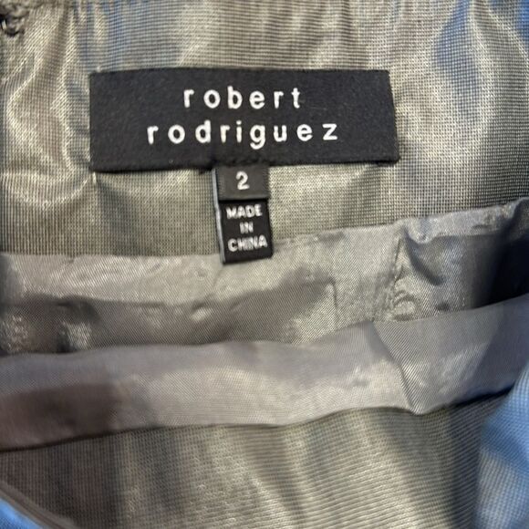 Robert Rodriguez Mini Skirt Pockets A-Line Button Detail Gray Size 2