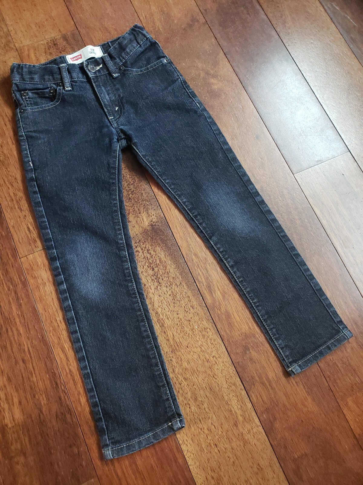 Levi’s 510 Skinny Stretch Wasit Adjusters Dark Blue Jeans Kids W24xL22 Size 8Reg