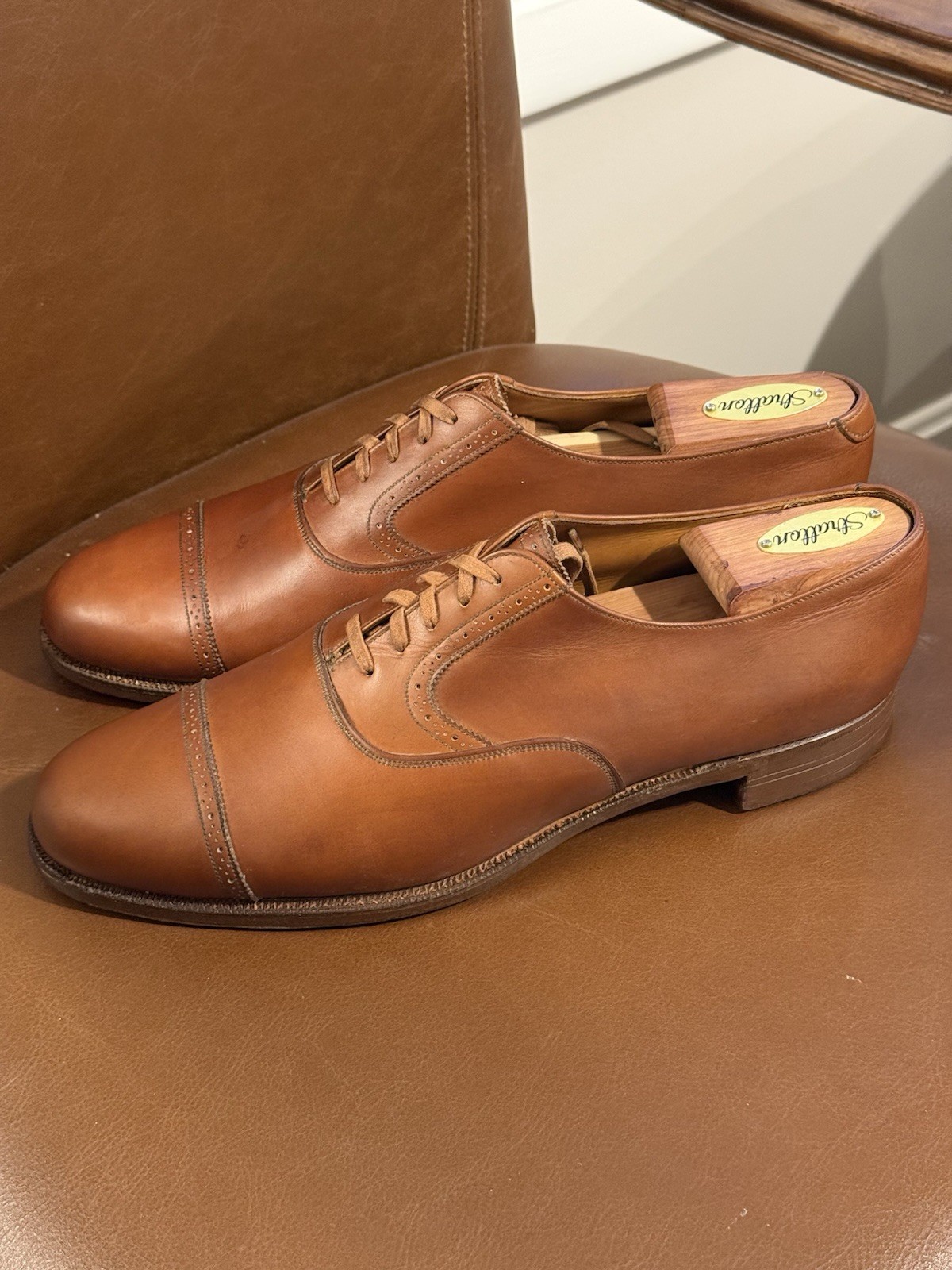 Polo Ralph Lauren Bench Made England Cap Toe Oxford 9.5D Crockett & Jones