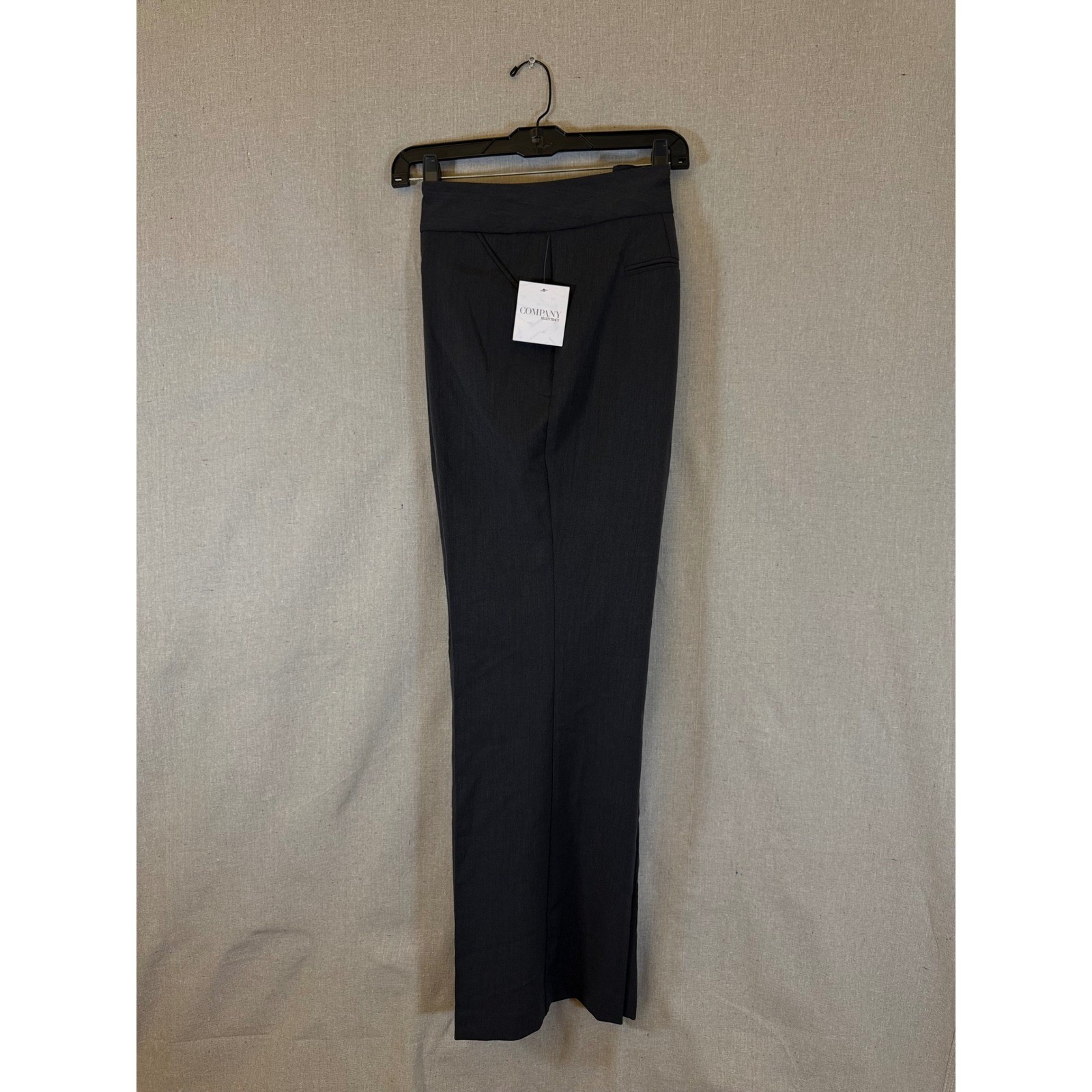 Company Ellen Tracy Wide WB Pant Charcoal Heather Essential Fit Trousers 14 NEW