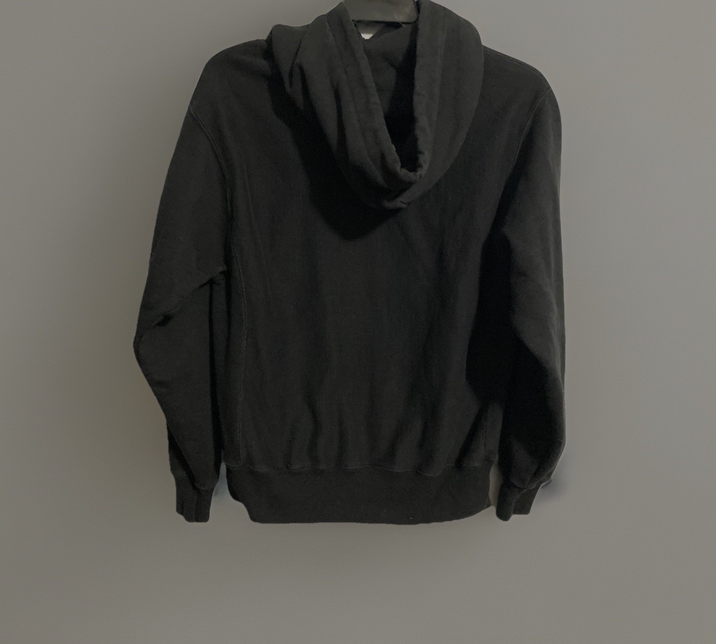 Champion Vintage Reverse Weave Team Black Holiday Fleece Hoodie Sweatshirt Sz M