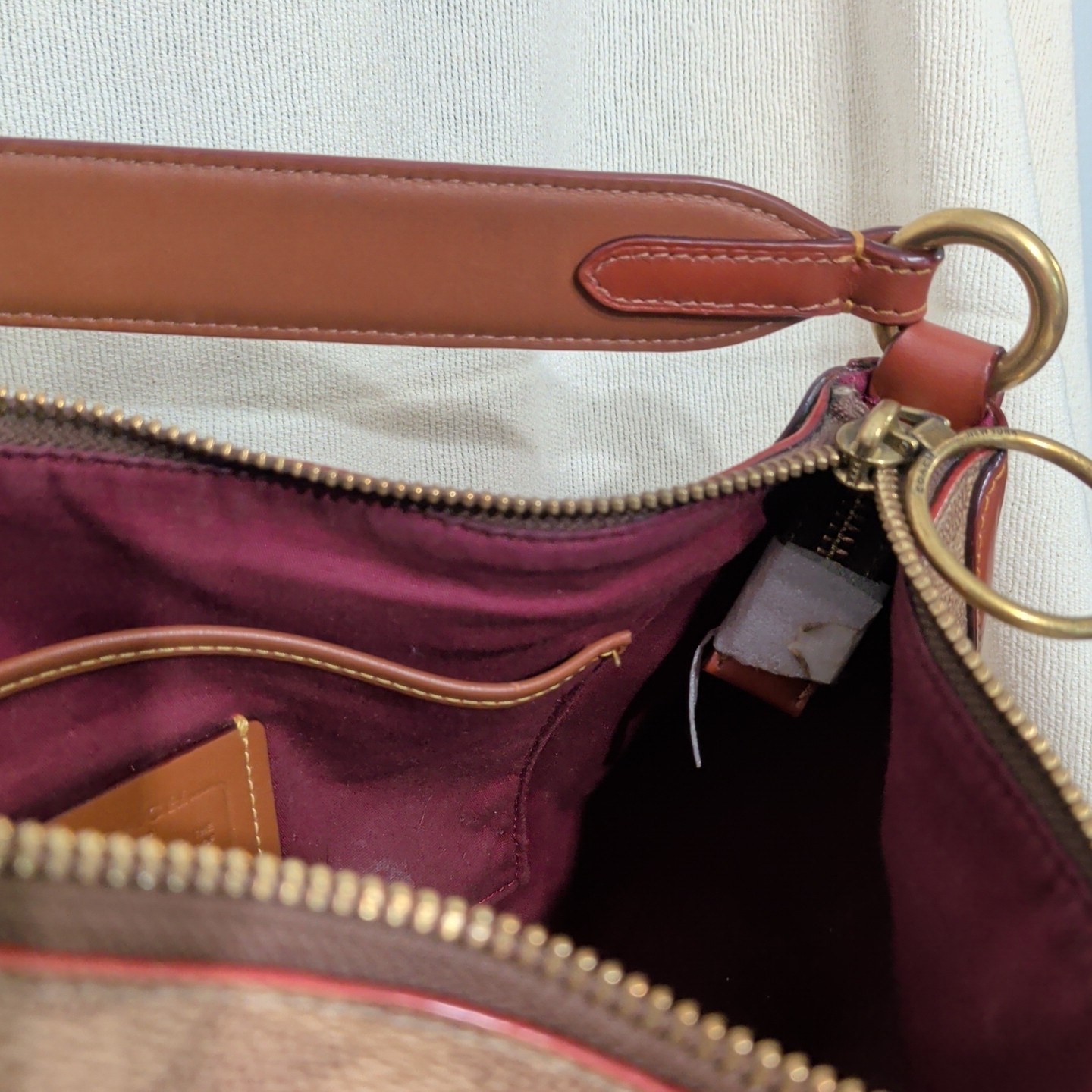 Coach 3-Piece Set: C4825 Lori & Sutton & Wallet in Leather-Tan Rust Collection