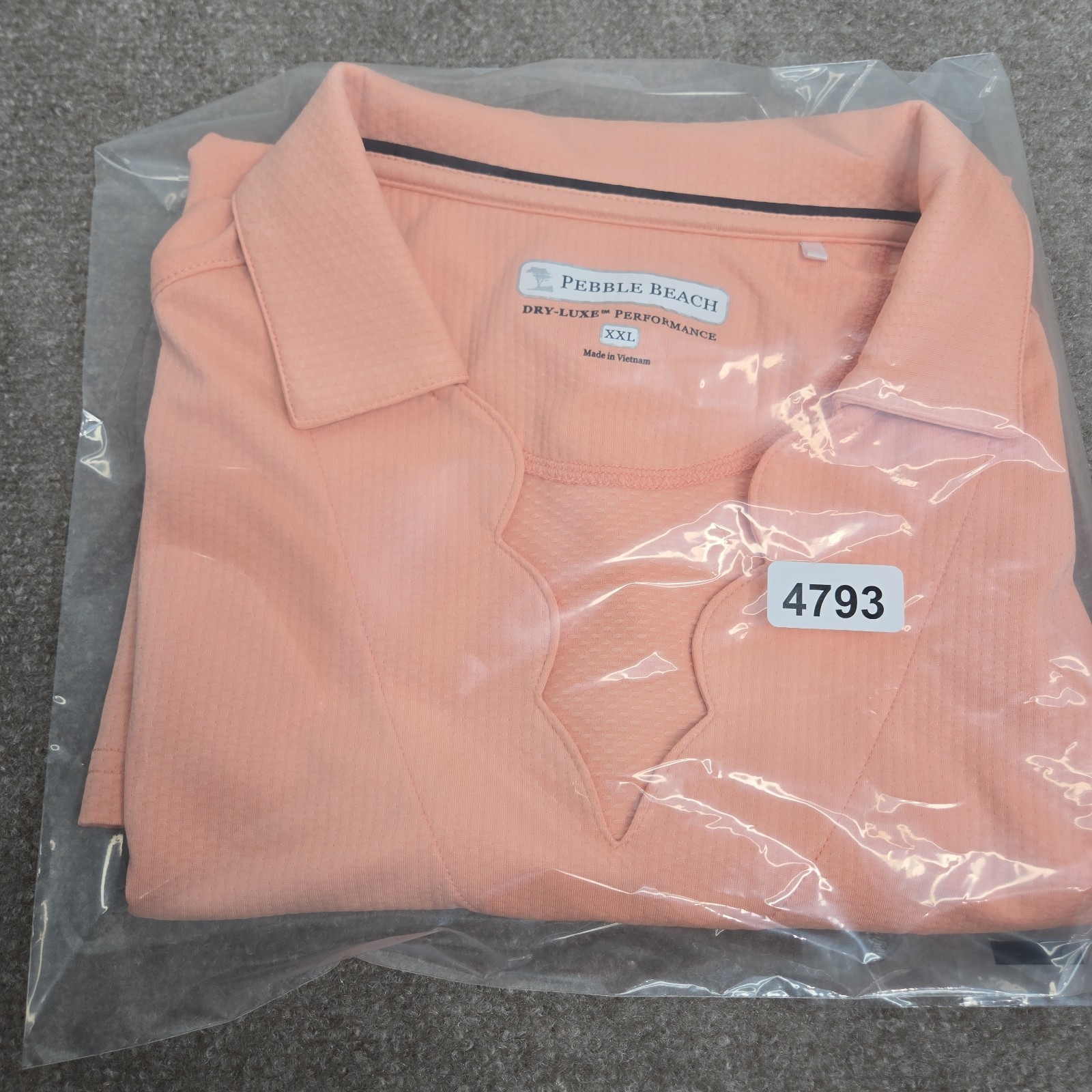 Pebble Beach Golf Polo Shirt Womens XXL Coral Sleeveless Dry-Luxe Performance