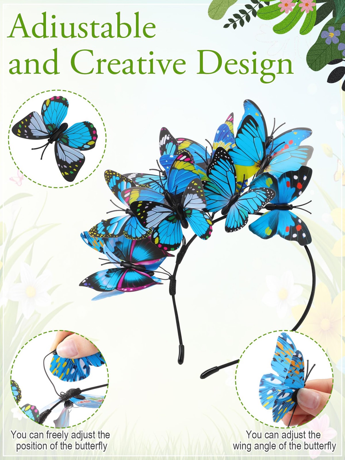 Butterfly Fascinator Hat Monarch Butterfly Headband Women Tea Party Headband
