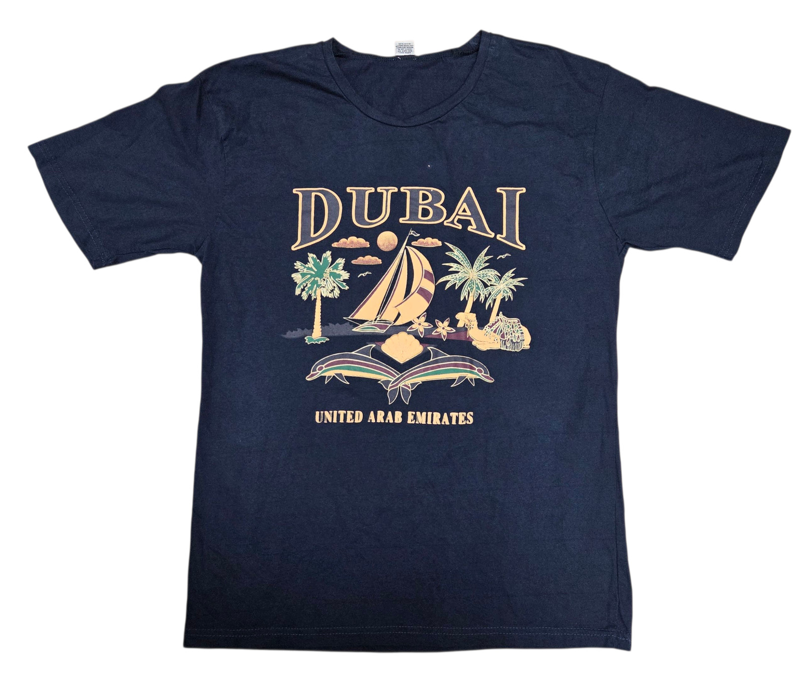 AST Dubai United Arab Emirates Pre-Shrunk Navy Blue T-Shirt Size XL