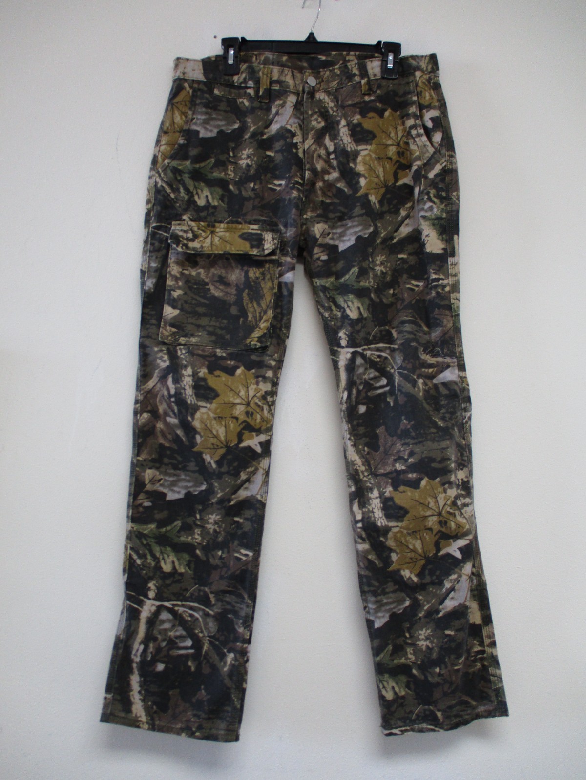 MNML Pants Mens Size 34 Y2K Green Camo Straight Leg Cotton Army 34×32