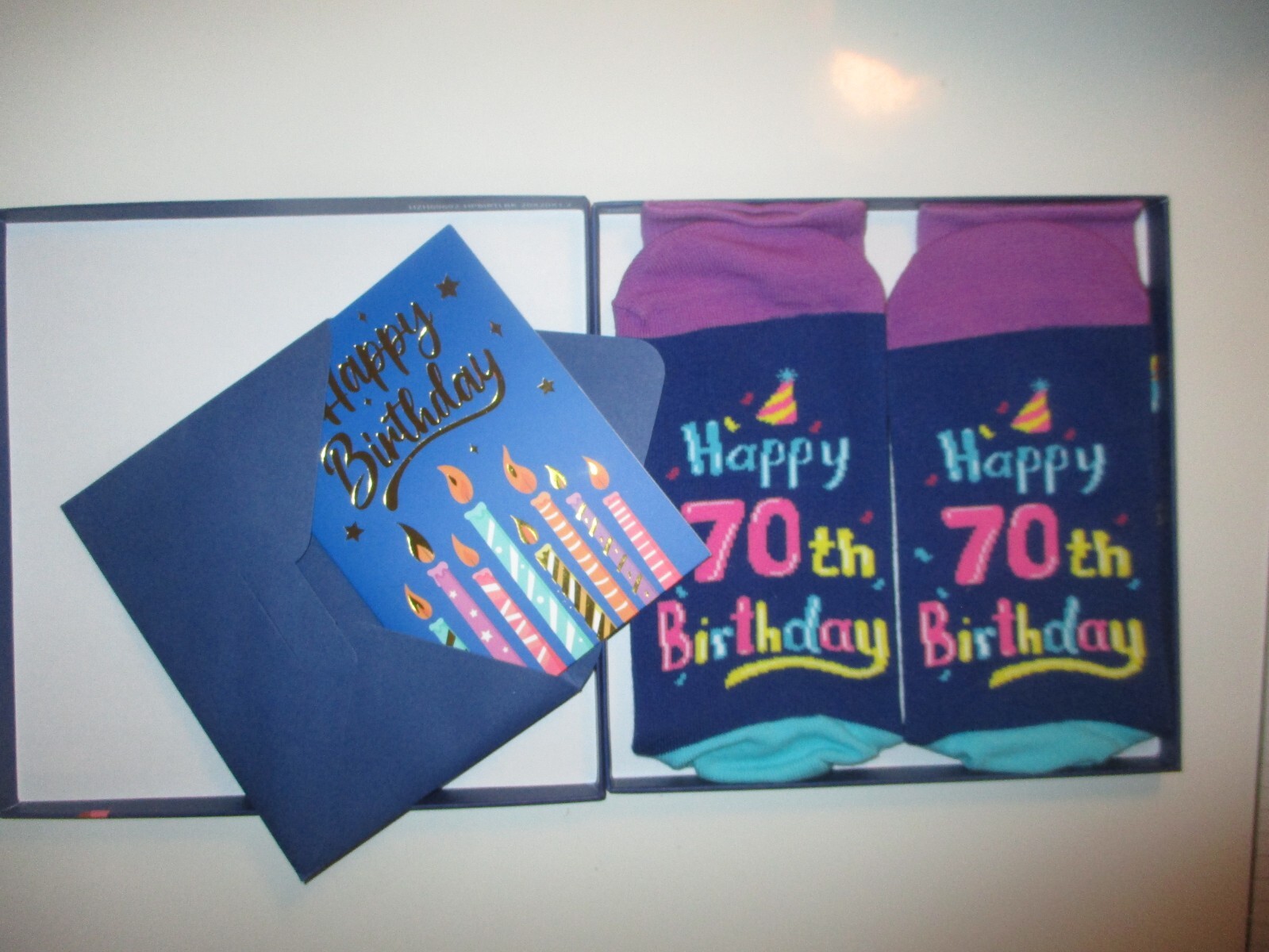 HAPPYPOP -NEW – HAPPY 70TH BIRTHDAY SOCKS WITH GIFT CARD