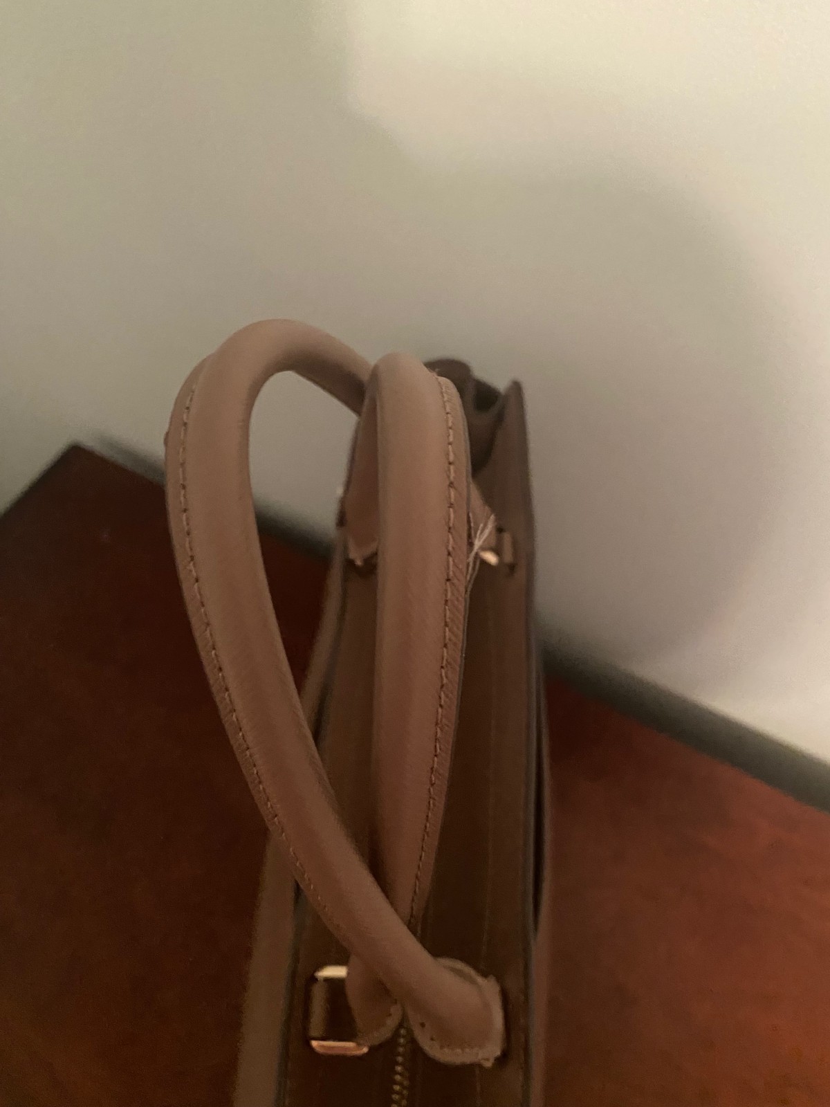 Kate Spade Staci Medium Satchel Taupe Handbag W/Double Handles & Crossbody Strap