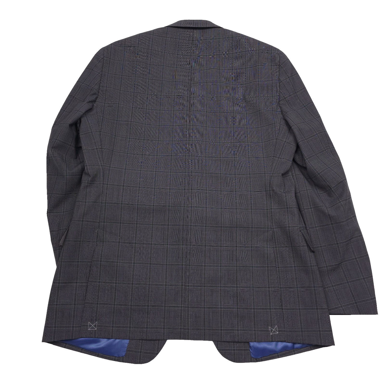 Hart Schaffner Marx Wool Suit Jacket Mens 40S Charcoal Gray Plaid NY Fit Soft