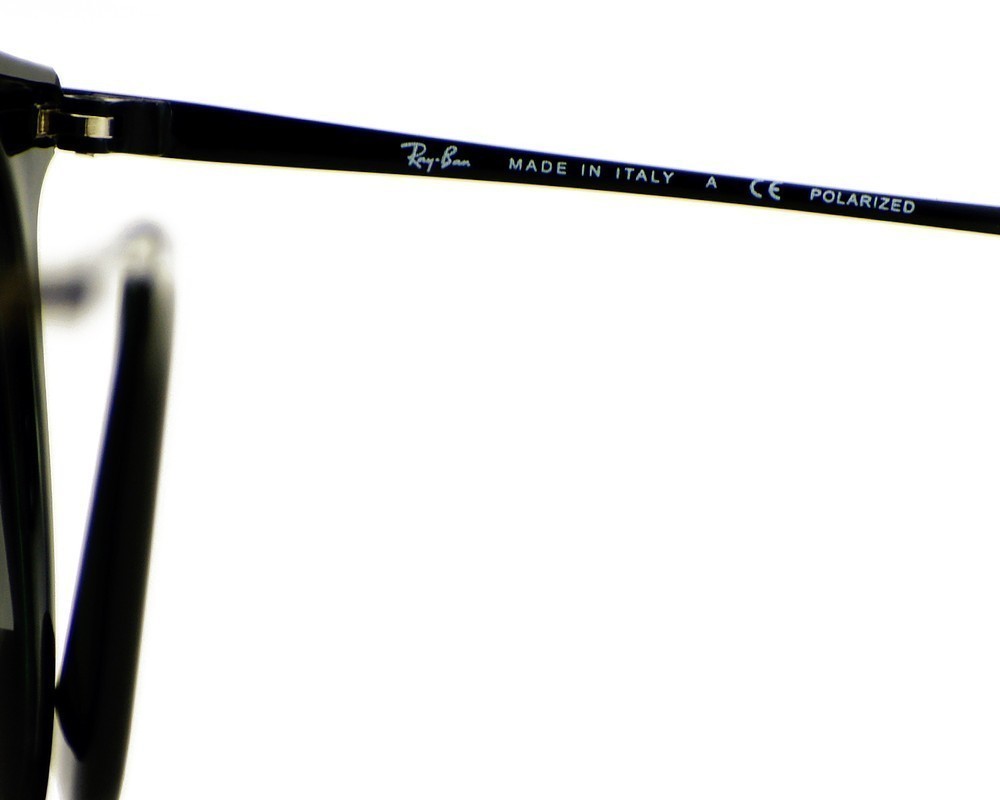 Ray-Ban Sunglasses RB4171 Erika Black Frame Polarized Green Lens 54mm for Women