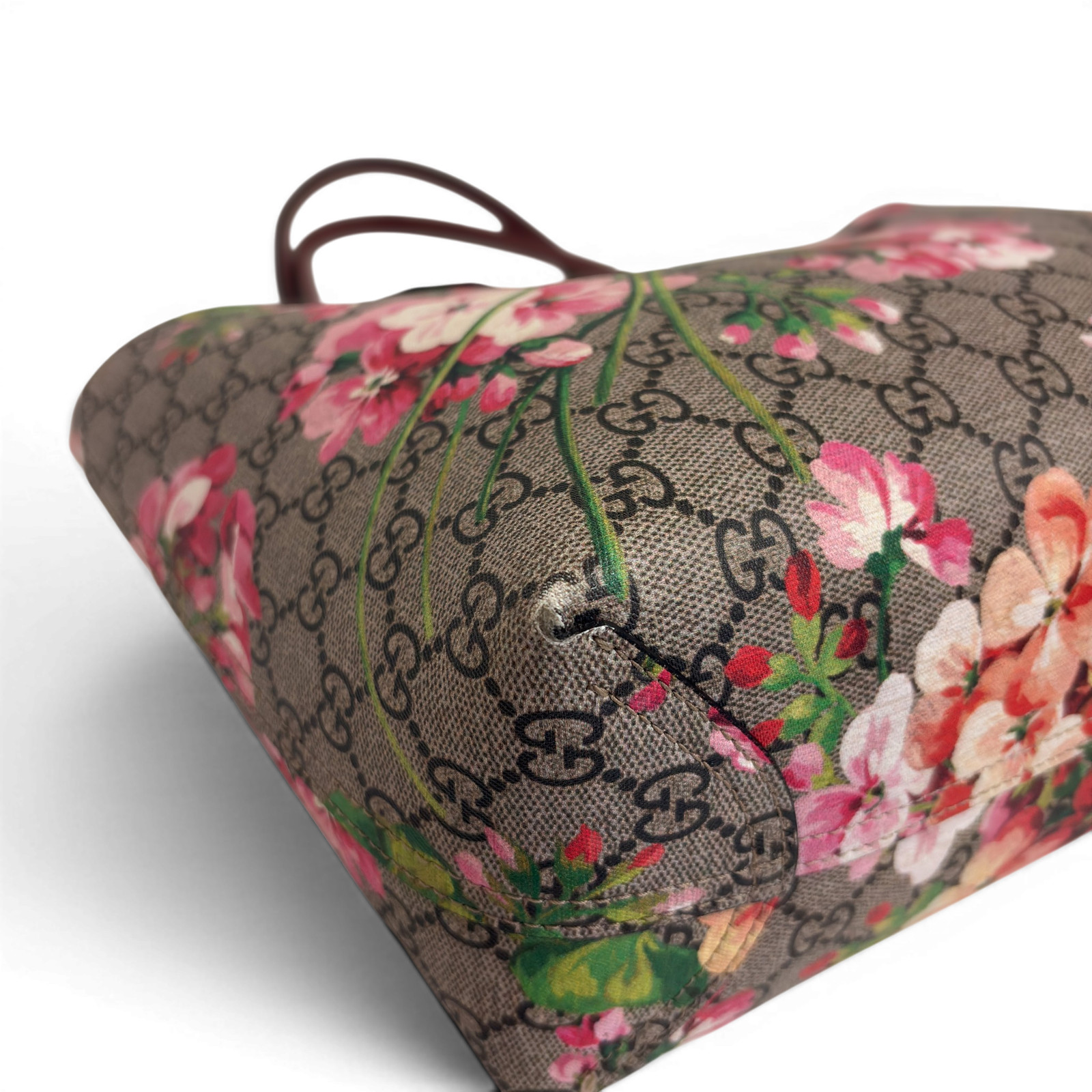 GUCCI GG Supreme Monogram Blooms Reversible Tote Bag Multicolor