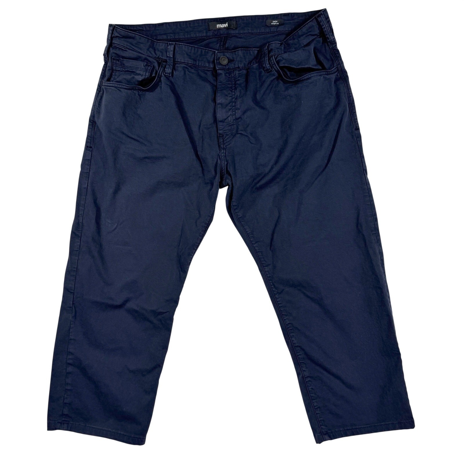Mavi Zach Straight Leg Navy Blue Chinos Pants Mens Size 40×28 (24.5)