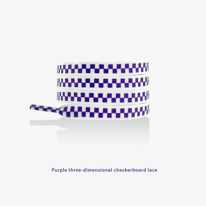 Classic Flat Checkerboard Shoelaces for Sneakers AF1 Wave Shoelace Sports Casual