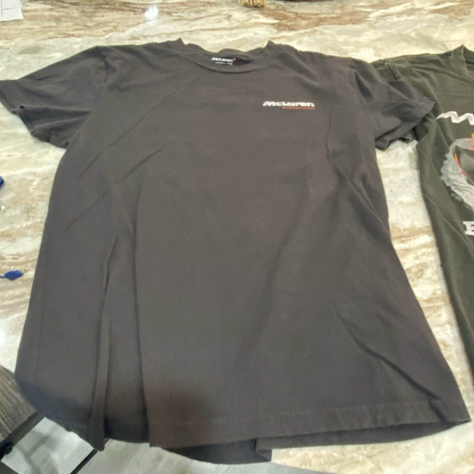 McLaren Formula 1 Team Men’s Short Sleeve Shirt Sz S Black Logo Graphic Lot Of 2