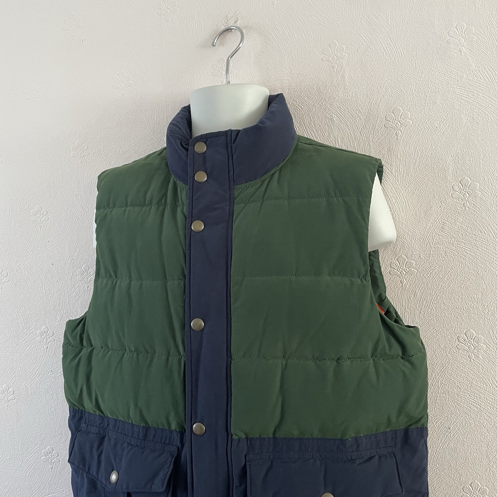 GAP PUFFER GILET – M – GREEN/NAVY BLUE – BODYWARMER VEST