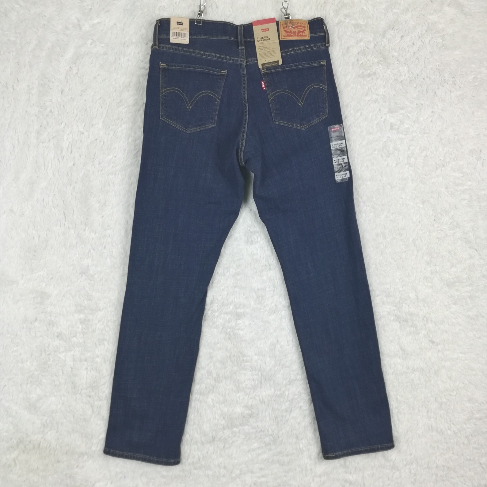 Levi’s Womens Jeans Classic Straight Leg Denim Blue Mid Rise Hypersoft 6