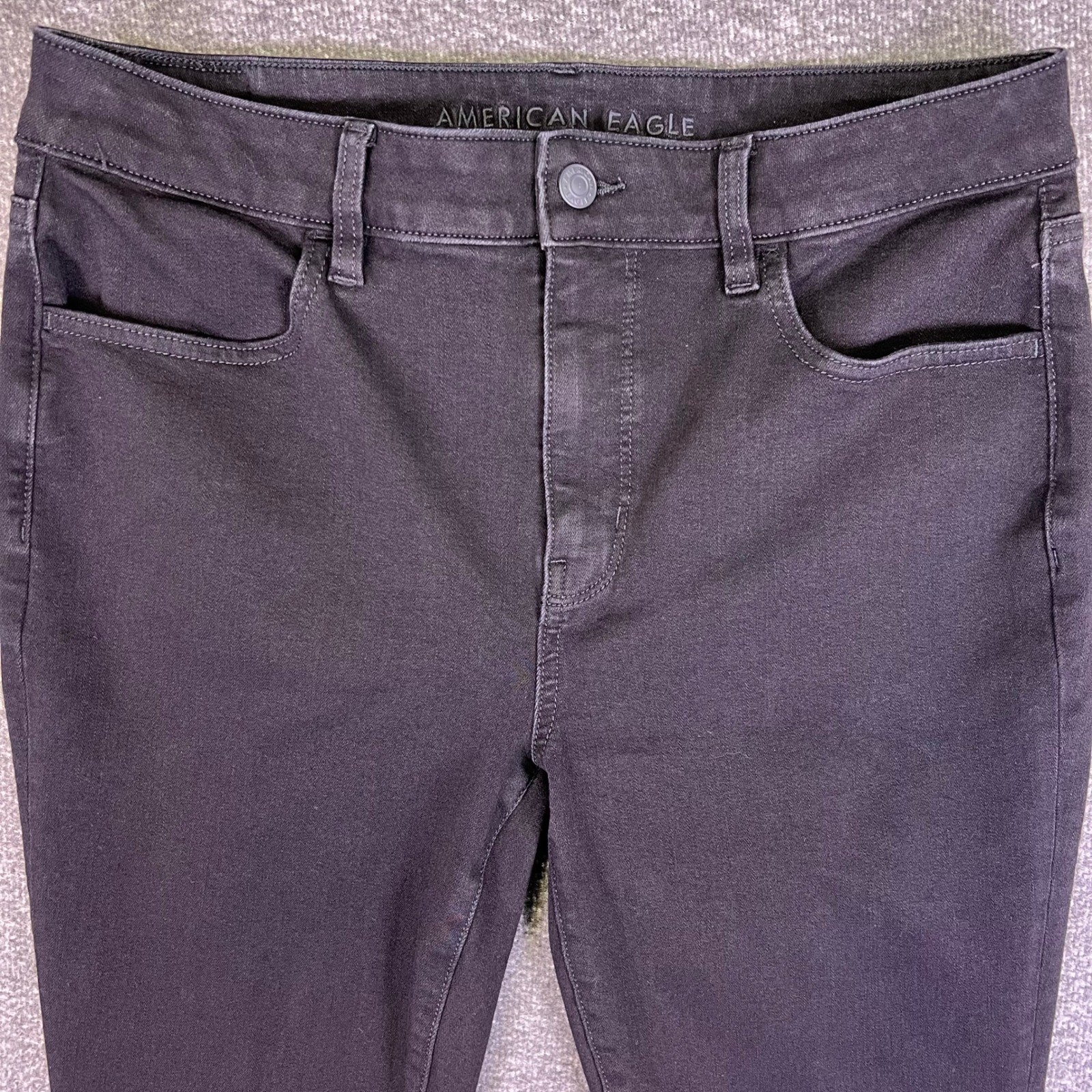 American Eagle Jeans Womens 12 W32 Grunge High-Rise Jegging Skinny Dream Stretch
