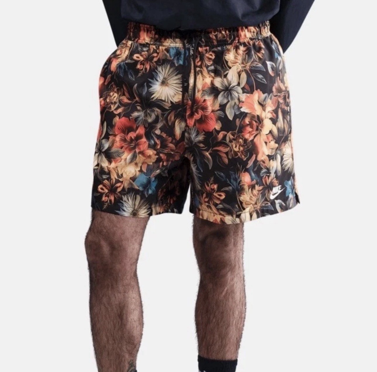 Nike Club Flow Mesh Lined Shorts Floral Above Knee Standard Fit Men’s Size XXL